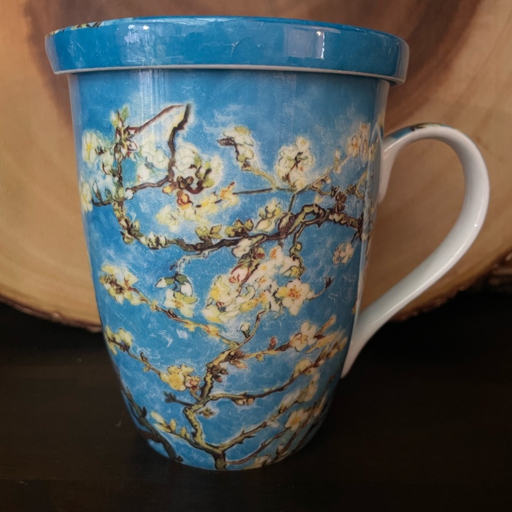 McIntosh Vincent Van Gogh “Almond Blossom” Bone China Tea Cup With Lid